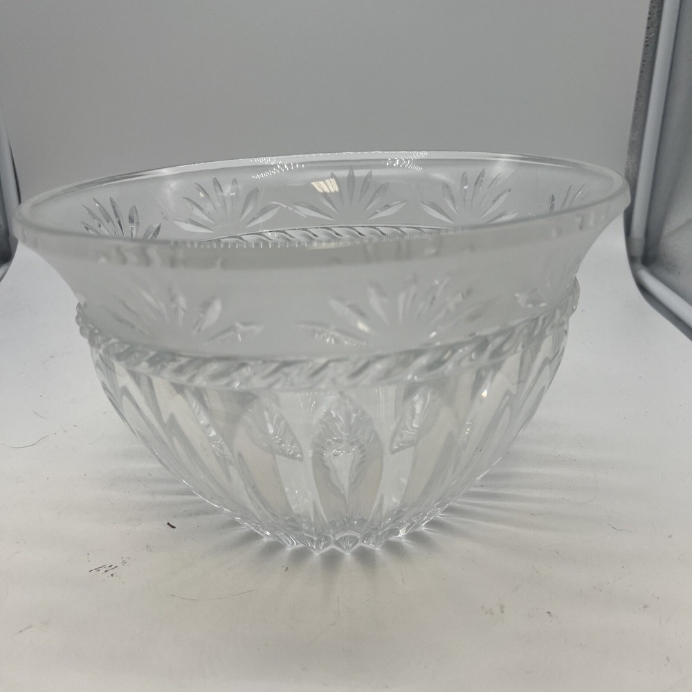 Vintage Cristal D'Arques Corinth Serving Bowl 24% Lead Crystal 6" X 9.25"